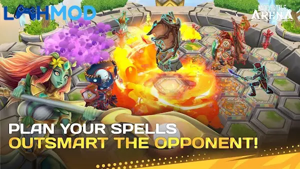 Ảnh 4 của Magic Battle Arena MOD APK 0.7.15 (Mod Vàng) Android Cảnh một trận đấu phép thuật hoành tráng trong Magic Battle Arena