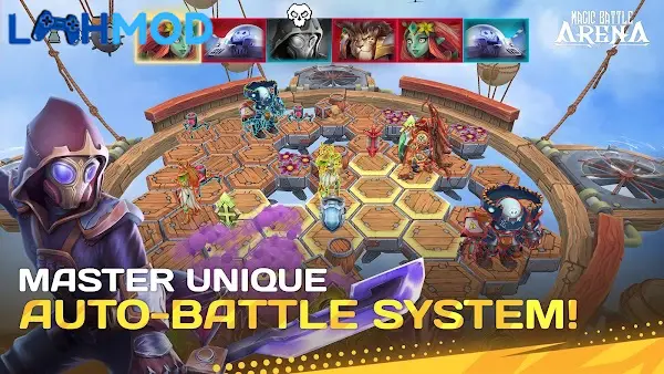 Ảnh 6 của Magic Battle Arena MOD APK 0.7.15 (Mod Vàng) Android Cảnh pháp sư sử dụng phép thuật trong một đấu trường 3D