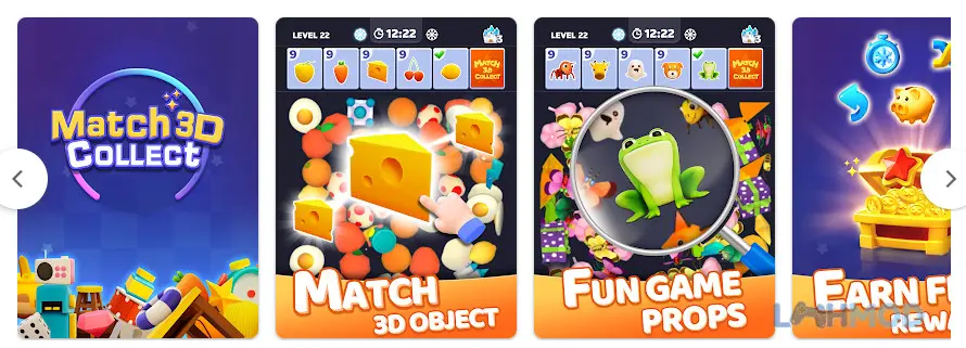 Ảnh 4 của Tải Match 3D Collect Mod Apk 0.2.0 (Vô hạn Boosters) cho Android iOs Bộ sưu tập vật phẩm 3D đa dạng trong game Match 3D Collect Mod