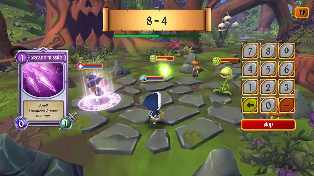 Ảnh 4 của Tải game Mathmages Mod APK 2.6.37 (Vô hạn tiền) Cảnh quan thế giới phép thuật trong Mathmages Mod