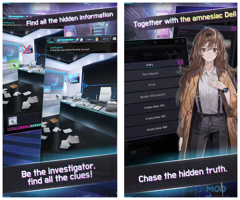 Ảnh 4 của Tải Mayday Memory Mod Apk 1.13.0 (Free Box,DLCs,Unlocked) cho Android iOs Nhân vật nữ chính trong Mayday Memory và một nhân vật nam