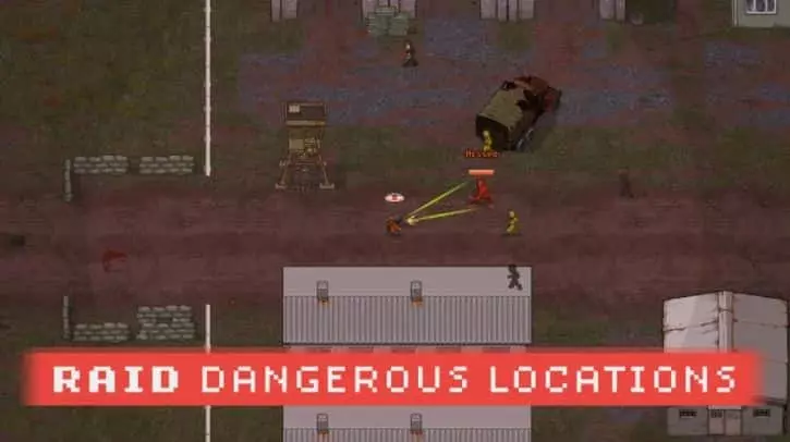 Ảnh 2 của Tải game Mini DayZ 2 Mod APK 1.3.2 (Menu, Sát thương, Đạn) Giao diện trong game Mini DayZ 2 Mod với nhân vật đang di chuyển trong môi trường đổ nát