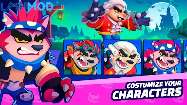 Ảnh 3 của Monster Survivors MOD APK 0.9.84 (Menu) cho Android iOS Mô tả cảnh chiến đấu và kỹ năng trong game