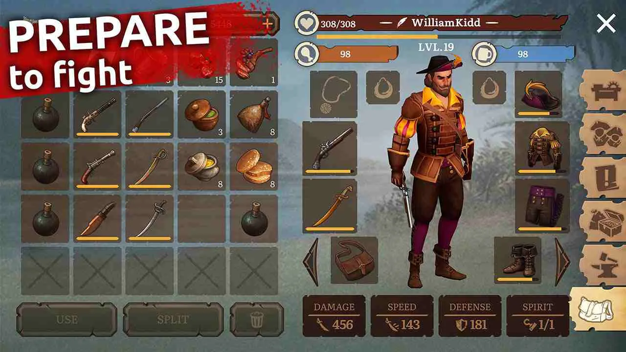 Ảnh 5 của Tải game Mutiny Pirate Survival RPG Mod APK 0.46.0 (Menu / Vip) Thuyền trưởng đang lên kế hoạch mở rộng đế chế hải tặc của mình