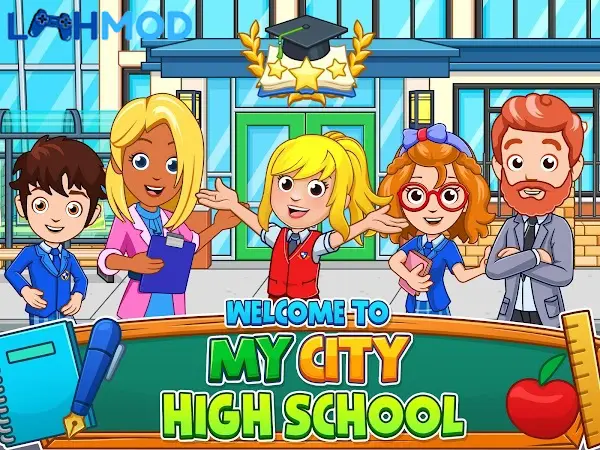 Ảnh 3 của Tải My City: High School APK 4.0.0 cho Android iOS Sân trường hoặc khu vực ngoài trời của My City: High School