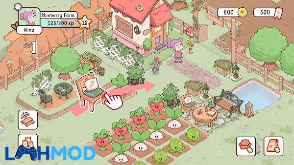 Ảnh 2 của My Dear Farm MOD APK 1.1.2 (Nhiều tiền) Android iOS Giao diện trồng trọt và thu hoạch cây trồng trong My Dear Farm