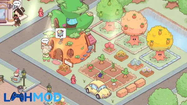 Ảnh 3 của My Dear Farm MOD APK 1.1.2 (Nhiều tiền) Android iOS Nông trại My Dear Farm được trang trí đẹp mắt với cây cối và thú cưng