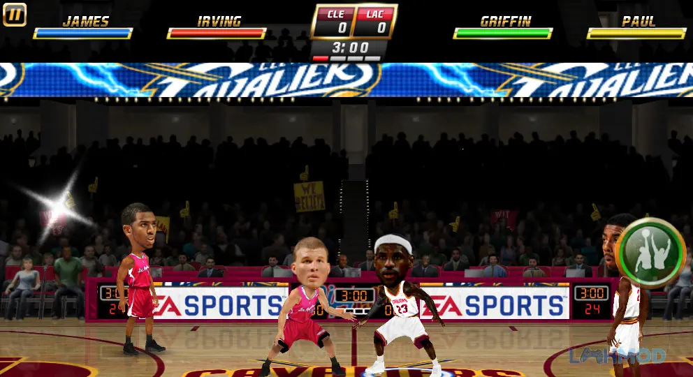 Ảnh 4 của Tải NBA JAM by EA SPORTS Apk 04.00.80 (Full Game) cho Android iOs Một pha úp rổ mãn nhãn với hiệu ứng lửa trong NBA JAM