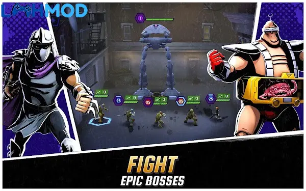 Ảnh 2 của Ninja Turtles: Homecoming APK b1 cho Android iOS Cảnh chiến đấu kịch tính của Ninja Rùa và kẻ thù trong game