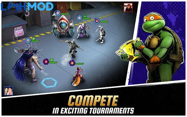 Ảnh 3 của Ninja Turtles: Homecoming APK b1 cho Android iOS Đội hình Ninja Rùa đang tấn công trong trận chiến