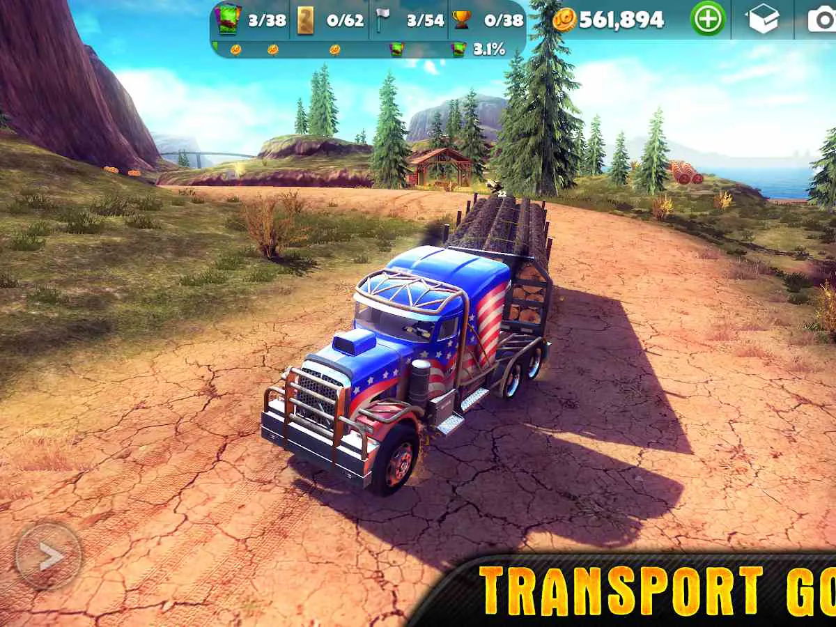 Ảnh 2 của Off The Road Mod APK v1.17.2 (Vô Hạn Tiền, Mở Khóa VIP) Cảnh xe đua địa hình vượt dốc trong Off The Road Mod