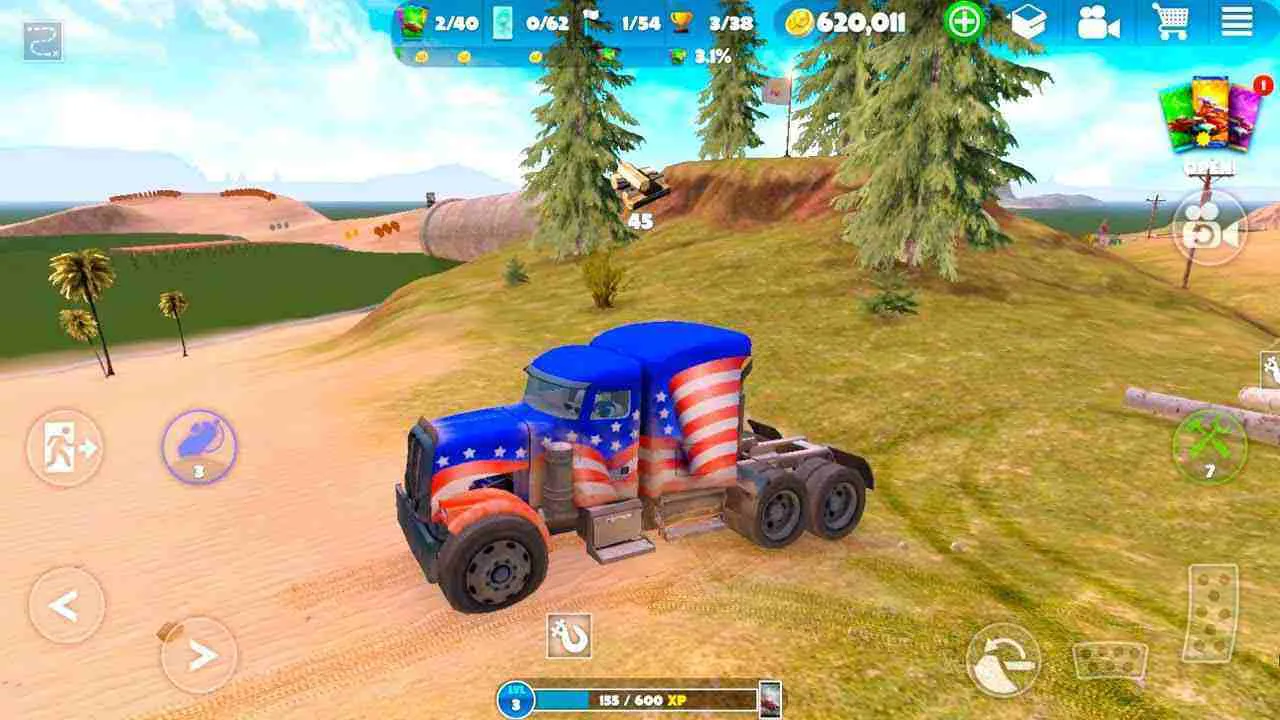 Ảnh 4 của Off The Road Mod APK v1.17.2 (Vô Hạn Tiền, Mở Khóa VIP) Xe đua địa hình Off The Road Mod đang lướt qua sa mạc