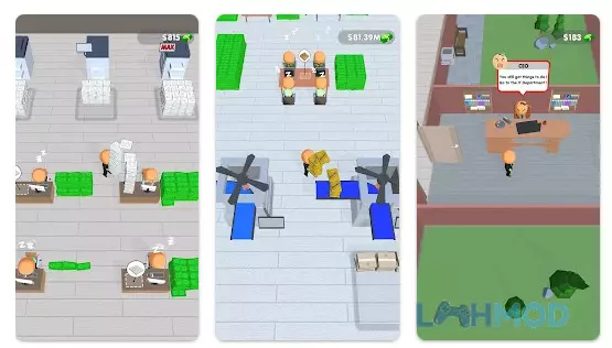 Ảnh 1 của Tải Office Fever Mod Apk 3.1.0 (Vô hạn tiền) cho Android iOs Người quản lý trong Office Fever Mod đang sắp xếp tài liệu