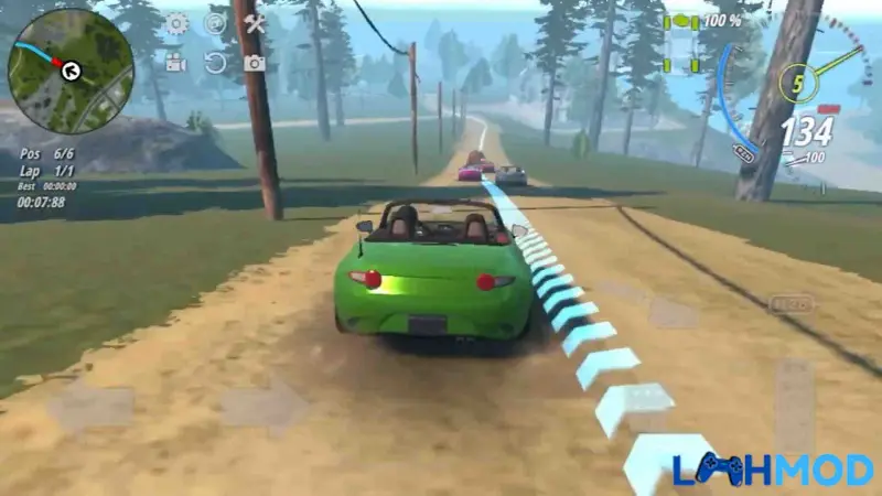 Ảnh 2 của Tải OWRC: Đua xe thế giới mở Apk v1.0205 cho Android Cận cảnh một chiếc xe đua drift trong OWRC