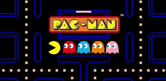 Ảnh 3 của Tải game PAC-MAN MOD APK v11.5.5 (Vô hạn tiền) cho Android Bản đồ phức tạp trong PAC-MAN với các hạt sáng và bóng ma