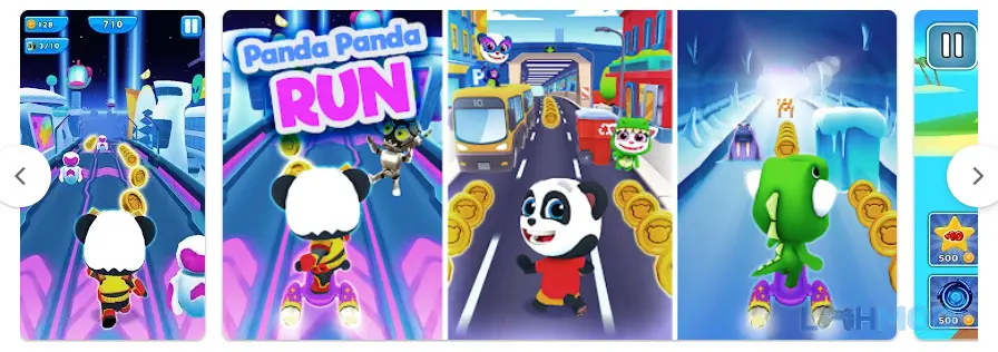 Ảnh 2 của Tải Panda Panda Runner Game Apk 1.9.2 cho Android iOs Panda đang sử dụng Jetpack bay lượn trên không trung