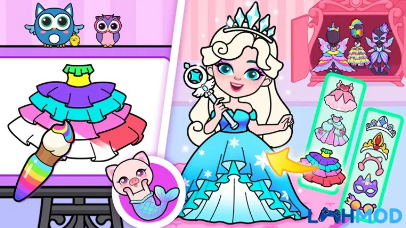 Ảnh 2 của Tải Paper Princess’s Dream Castle Apk 1.0.9 Người chơi tùy chỉnh trang phục cho công chúa trong Paper Princess's Dream Castle
