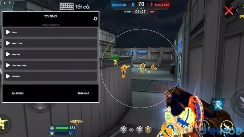 Ảnh 3 của Tải Hack Phục Kích 2.5.2 (Vô hạn kim cương, Mod Menu) Menu Mod với các tùy chọn tính năng hack trong game Phục Kích