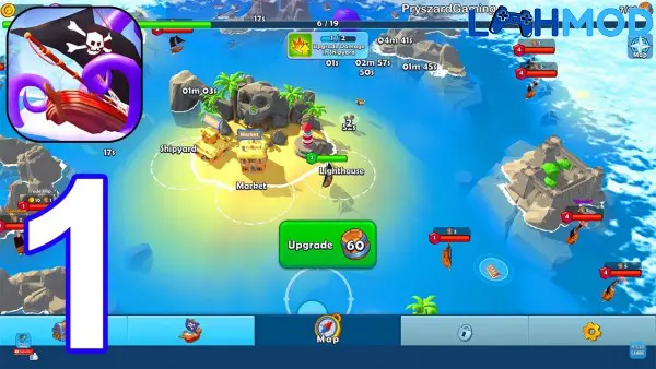 Ảnh 2 của Tải Pirate Raid APK 1.15.0 cho Android iOS Cảnh chiến đấu trên biển giữa các tàu cướp biển trong Pirate Raid