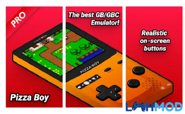 Ảnh 2 của Pizza Boy GBA Pro MOD APK 2.2.1 (Patched/Sync Work) Màn hình chơi game trên Pizza Boy GBA Pro, hiển thị chi tiết giao diện điều khiển