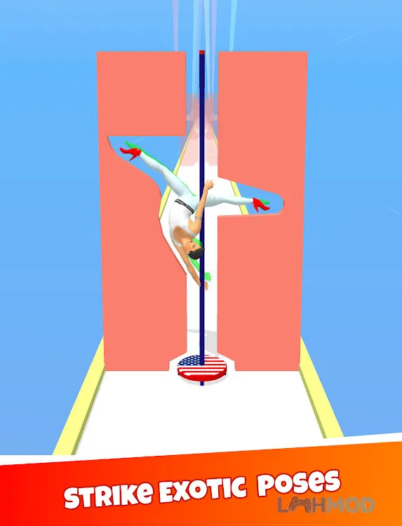 Ảnh 4 của Tải Pole Dance Mod Apk 1.1.1 (Vô Hạn Tiền) Android iOs Các tùy chỉnh trang phục và môi trường trong Pole Dance Mod
