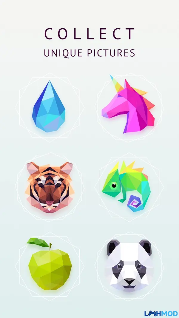 Ảnh 3 của Tải game Polysphere Mod Apk 1.4.11 (Mở khóa tất cả) Android, IOS Một hình ảnh Polysphere đã được ghép hoàn chỉnh dưới dạng 3D