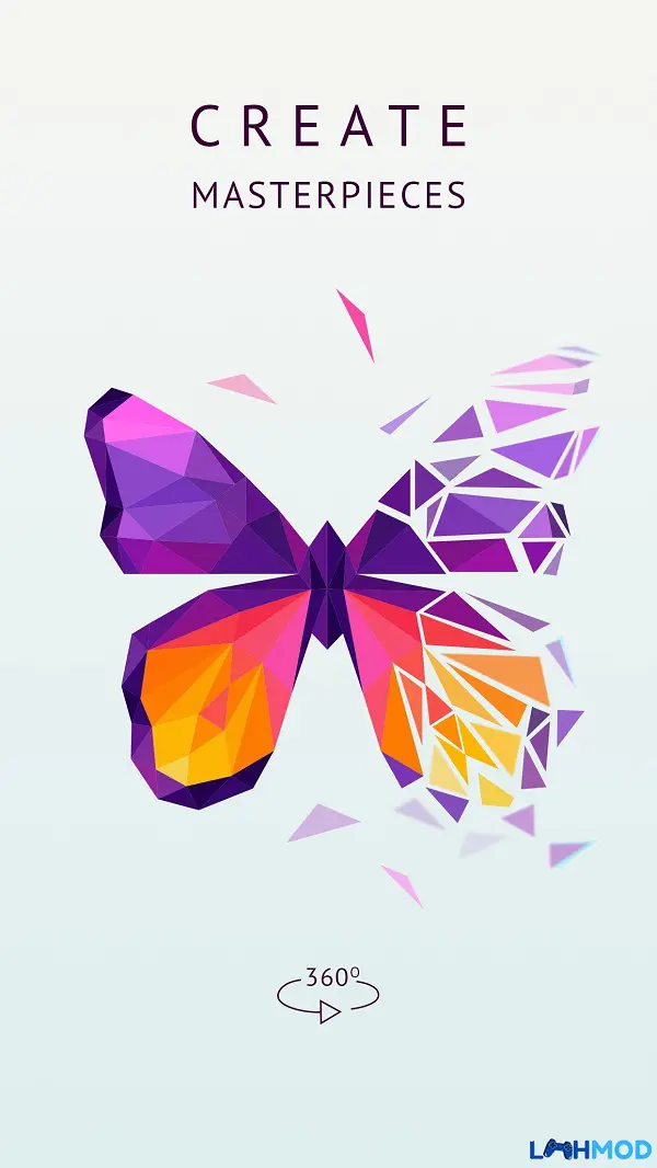 Ảnh 4 của Tải game Polysphere Mod Apk 1.4.11 (Mở khóa tất cả) Android, IOS Cảnh người chơi đang thao tác xoay khối hình trên màn hình điện thoại