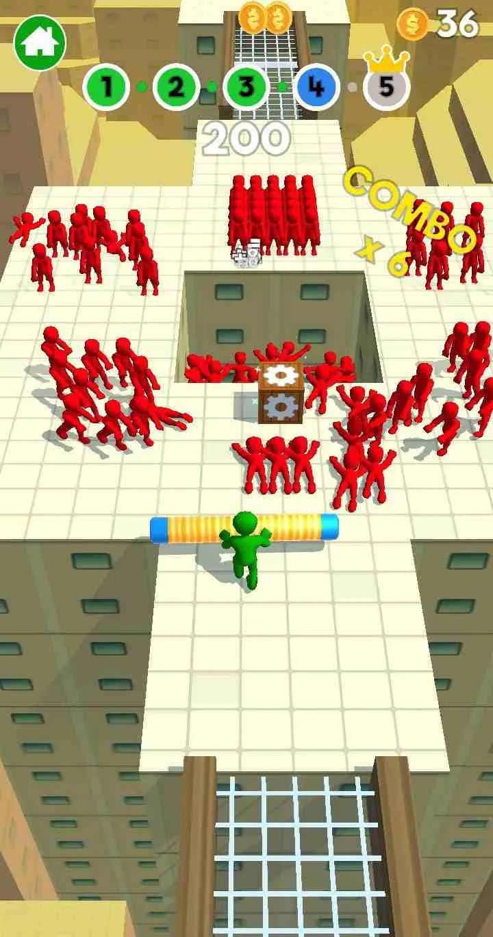 Ảnh 5 của Push’em all Mod APK 1.38 (Mở Khóa, Vô Hạn Coins) Giao diện chọn vũ khí hoặc nâng cấp trong Push'em all Mod