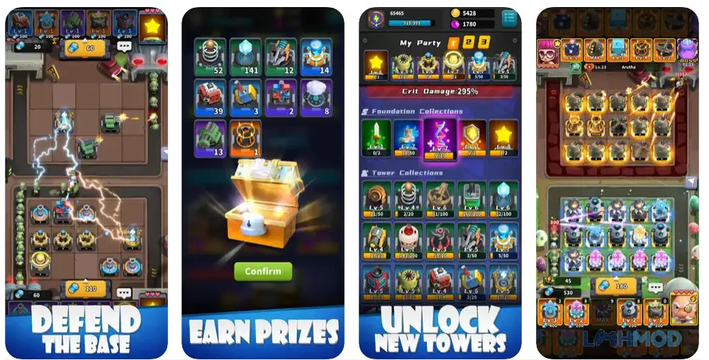 Ảnh 4 của Tải Random TD Apk 1.0.1.77 cho Android iOs Nâng cấp và hợp nhất các tháp phòng thủ trong Random TD