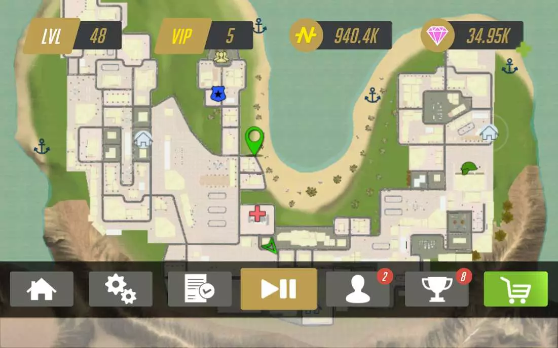 Ảnh 4 của Tải game Real Gangster Crime 2 Mod APK 2.4 (Menu, Vô Hạn Tiền) Mô tả hình ảnh: Một người chơi đang lái xe ô tô thể thao tốc độ cao trên đường phố rộng lớn của thành phố