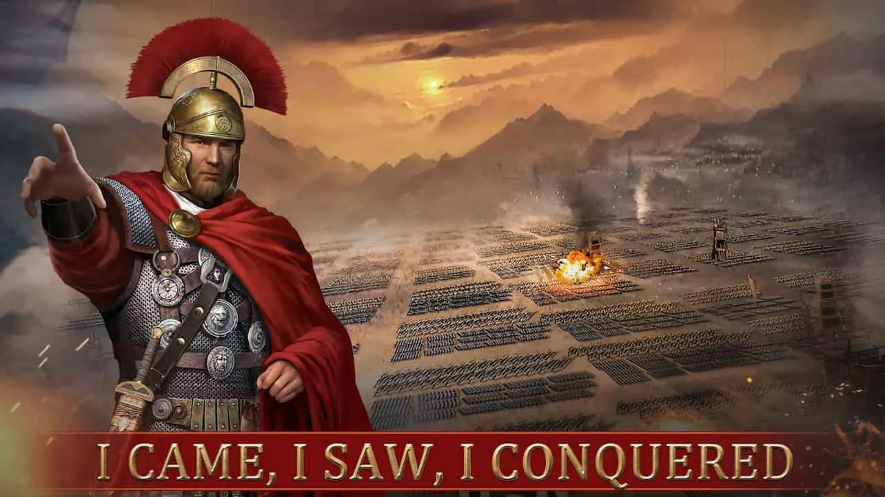 Ảnh 3 của Tải game Rome Empire War Mod APK 324 (Vô Hạn Tiền) Quân đội La Mã bao vây một thành trì của đối phương trong game