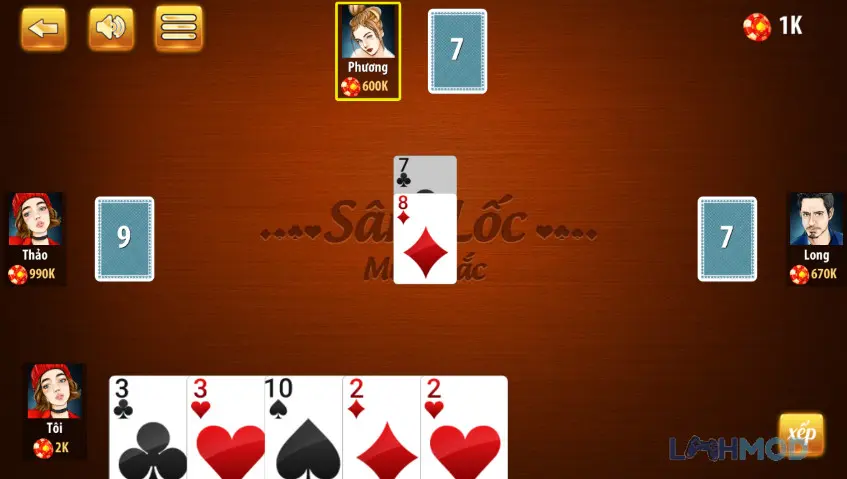 Ảnh 2 của Tải Sâm Lốc Apk 1.0 cho Android iOs Người chơi đang trải nghiệm game Sâm Lốc trên điện thoại