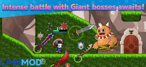 Ảnh 2 của Tải SAMURAI X APK 1.0 cho Android iOS Một cảnh chiến đấu trong SAMURAI X với nhiều thanh kiếm đang được sử dụng