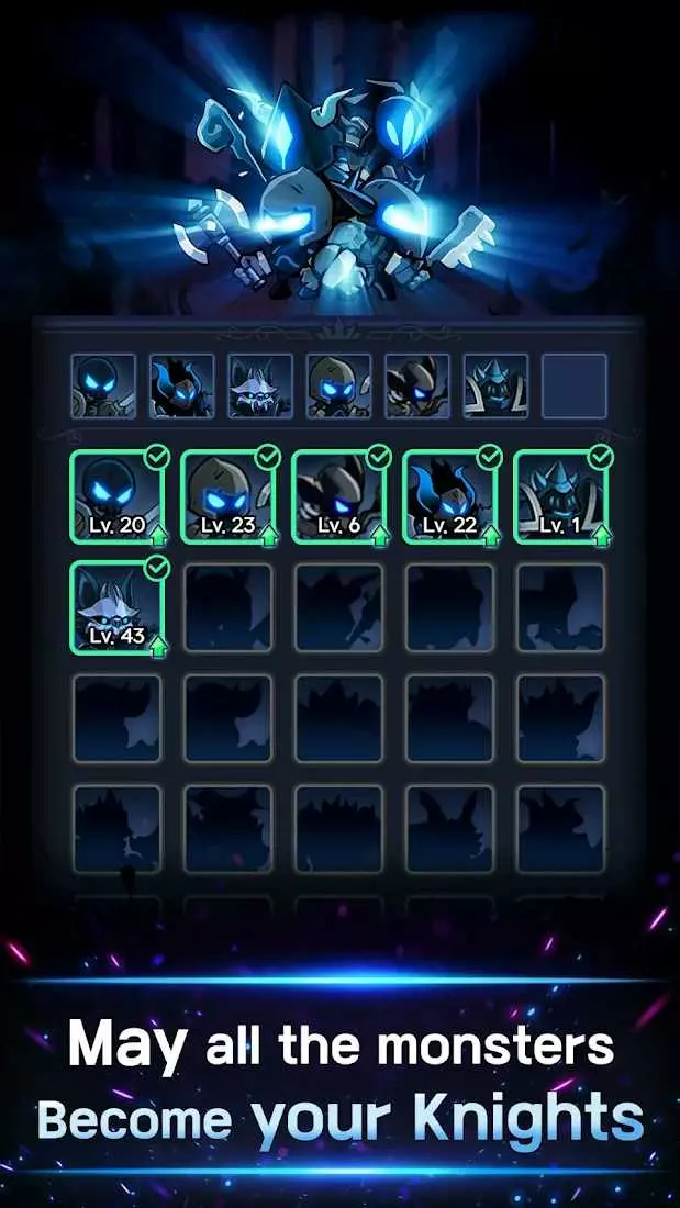 Ảnh 4 của Tải game Shadow Knights: Idle RPG Mod APK 43 (Vô Hạn Vàng, Kim Cương) Các anh hùng bóng đêm đang trình diễn kỹ năng