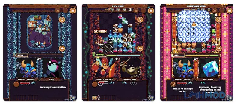 Ảnh 3 của Tải Shovel Knight Pocket Dungeon Apk 1.0.5998 cho Android iOs Shovel Knight đang thu thập vật phẩm trong một mê cung