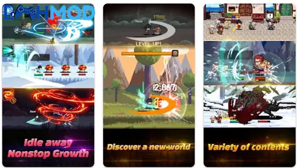 Ảnh 2 của Tải trò chơi Slayer Legend APK 3.5.2 cho Android iOS Cảnh chiến đấu trong Slayer Legend với hiệu ứng kỹ năng