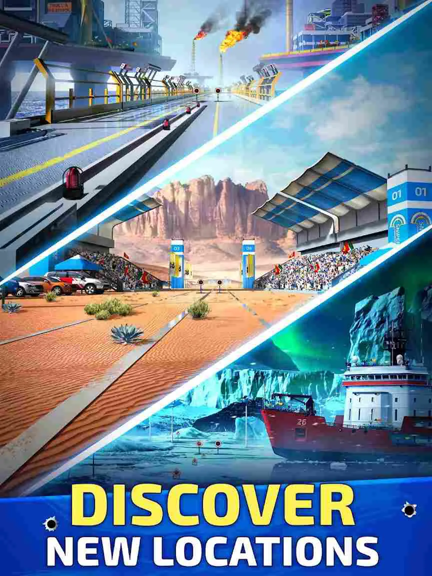 Ảnh 4 của Sniper Champions Mod APK 1.2.8 (Menu, Miễn phí SHOP, Coins) Một tay súng đang ngắm bắn trong một bối cảnh game Sniper Champions Mod