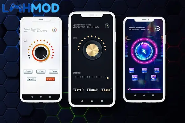 Ảnh 1 của Tải ứng dụng Sound Booster APK 1.8.2009 cho Android iOS Giao diện Sound Booster với các nút điều khiển trực quan