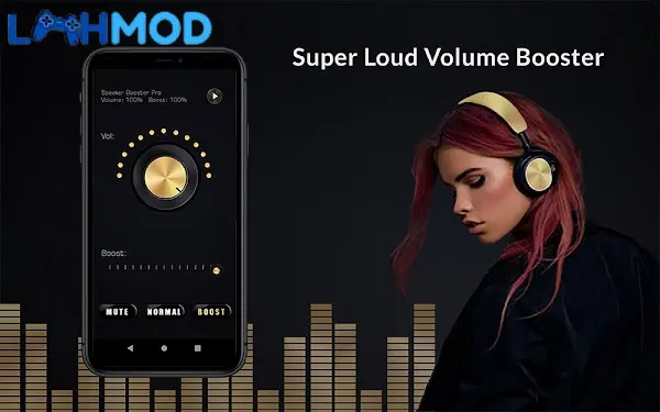 Ảnh 2 của Tải ứng dụng Sound Booster APK 1.8.2009 cho Android iOS Hình ảnh Sound Booster đang chạy với các tùy chọn điều chỉnh âm lượng