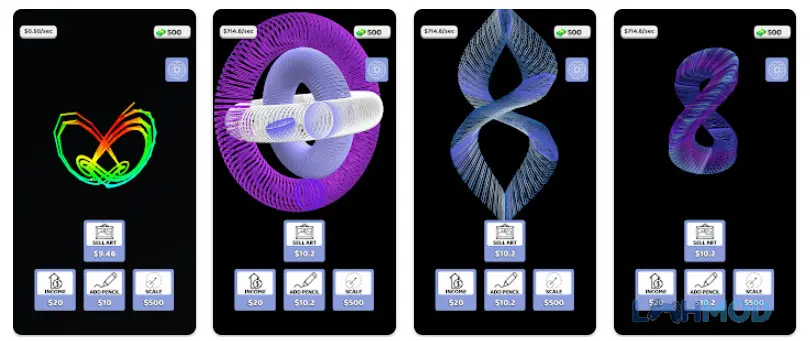 Ảnh 2 của Tải Spiro Art ASMR Mod Apk 1.8.1 (Vô Hạn Tiền) cho Android iOs Giao diện tạo hình Spirograph trong Spiro Art ASMR