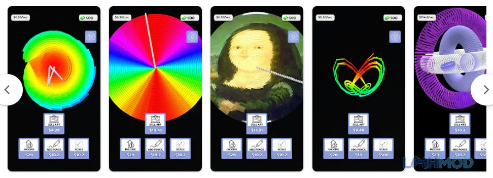 Ảnh 3 của Tải Spiro Art ASMR Mod Apk 1.8.1 (Vô Hạn Tiền) cho Android iOs Người dùng điều chỉnh thông số tạo hình trên Spiro Art ASMR