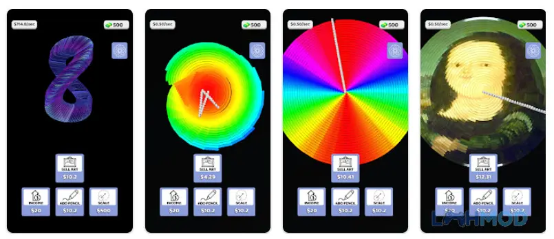 Ảnh 4 của Tải Spiro Art ASMR Mod Apk 1.8.1 (Vô Hạn Tiền) cho Android iOs Bộ sưu tập các tác phẩm Spiro Art ASMR đã hoàn thành