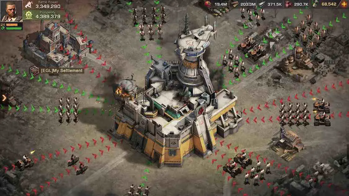 Ảnh 5 của State of Survival Mod APK 1.19.10 (Menu, Hồi Chiêu, Sát Thương) Binh lính State of Survival đang chuẩn bị chiến đấu, được trang bị vũ khí