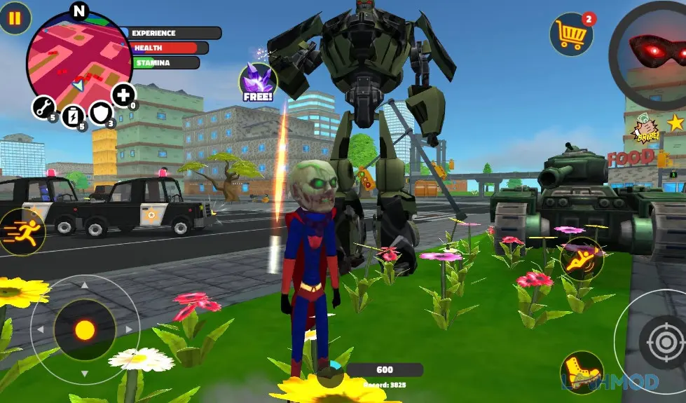 Ảnh 1 của Tải Stickman Superhero Mod Apk v2.0.6 (Mở Khóa Tất Cả Vật Phẩm) cho Android iOs Siêu anh hùng người que bay lượn trên thành phố