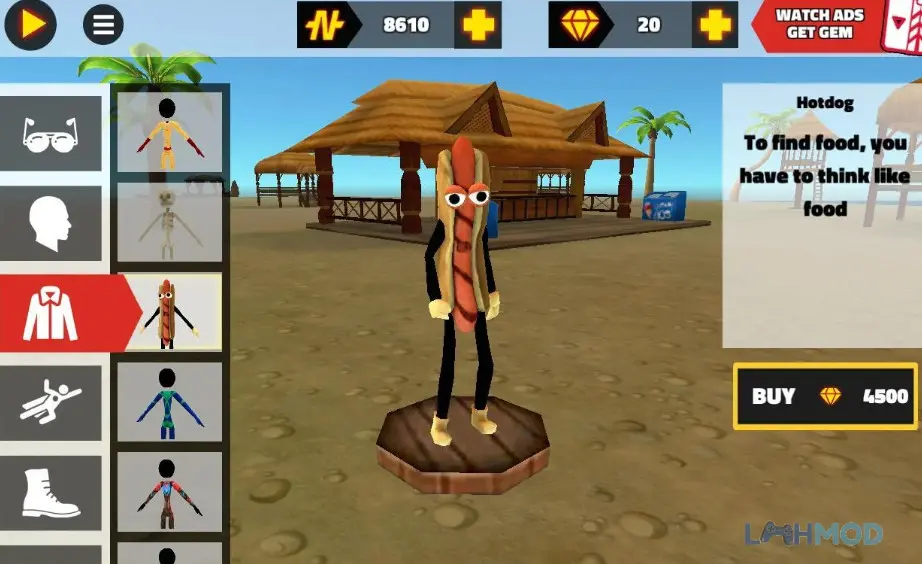 Ảnh 3 của Tải Stickman Superhero Mod Apk v2.0.6 (Mở Khóa Tất Cả Vật Phẩm) cho Android iOs Nhân vật Stickman Superhero sử dụng siêu năng lực