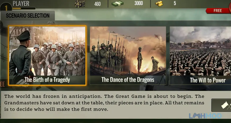 Ảnh 4 của Tải Strategy Tactics 2 Mod Apk 2.0.8 (Vô hạn tiền,điểm,tài nguyên) cho Android iOs Cảnh chiến đấu trên bản đồ game Strategy & Tactics 2 với xe tăng và bộ binh