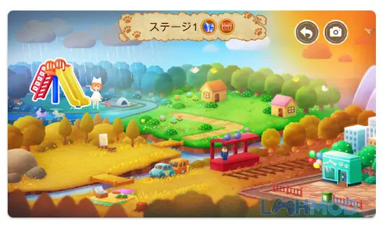 Ảnh 2 của Tải Stray Cat Doors 2 Mod Apk 1.0.7676 (Không quảng cáo) Android iOs Cô gái và mèo trắng phiêu lưu trong thế giới hoạt hình của Stray Cat Doors 2