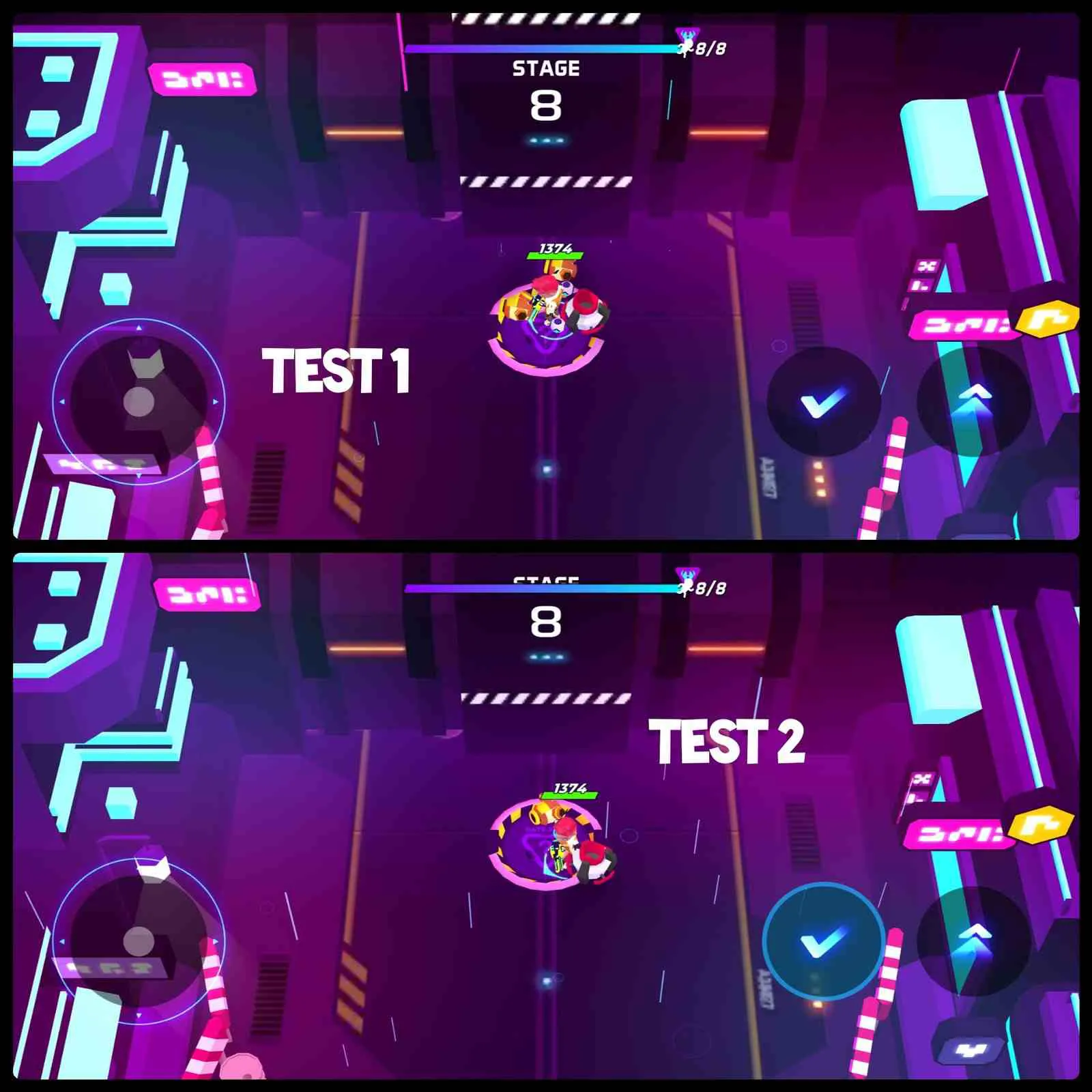 Ảnh 1 của Tải game Super Clone Mod APK 7.0 (Bất tử) Cảnh chiến binh Super Clone đang chiến đấu chống lại robot trong môi trường giả tưởng