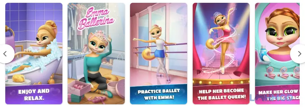 Ảnh 3 của Tải Talking Cat Emma Ballerina Apk 1.6.1 cho Android iOs Emma Ballerina đang chơi đùa trong phòng