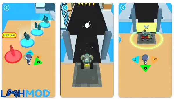 Ảnh 1 của Tank Craft 3D MOD APK 0.2.0 (Vô hạn xu) Android iOS Cảnh chiến đấu xe tăng trên địa hình rừng núi trong Tank Craft 3D